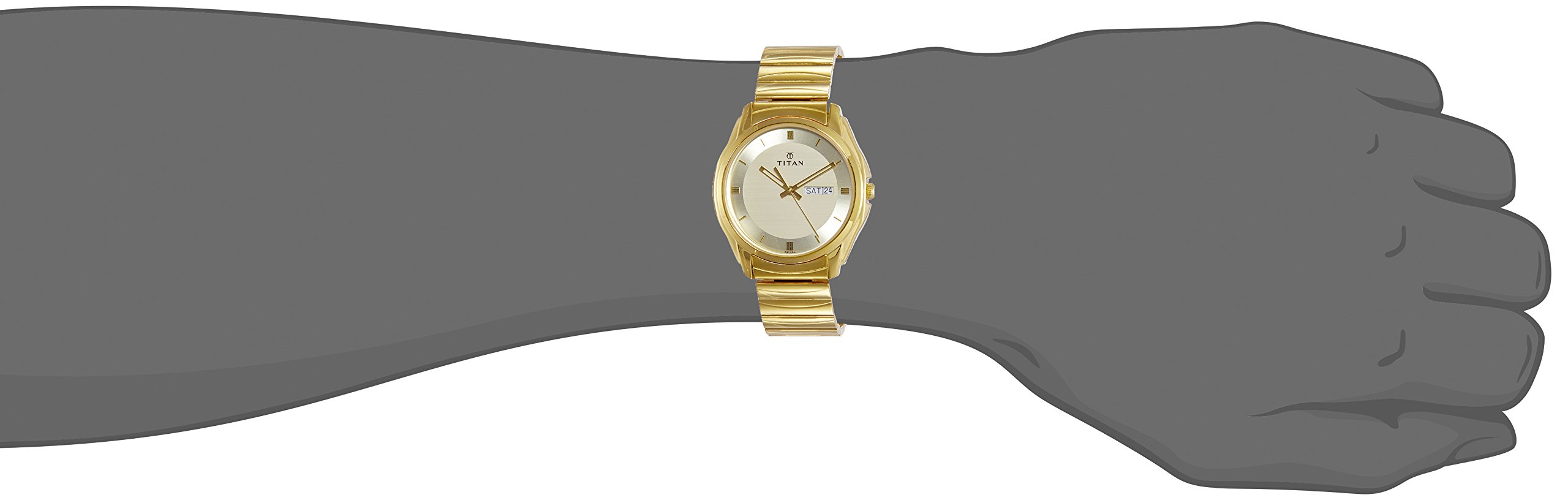 Foto 5 pulgar | Reloj Titan para Hombre NE1578YM05 Dorado - Venta Internacional
