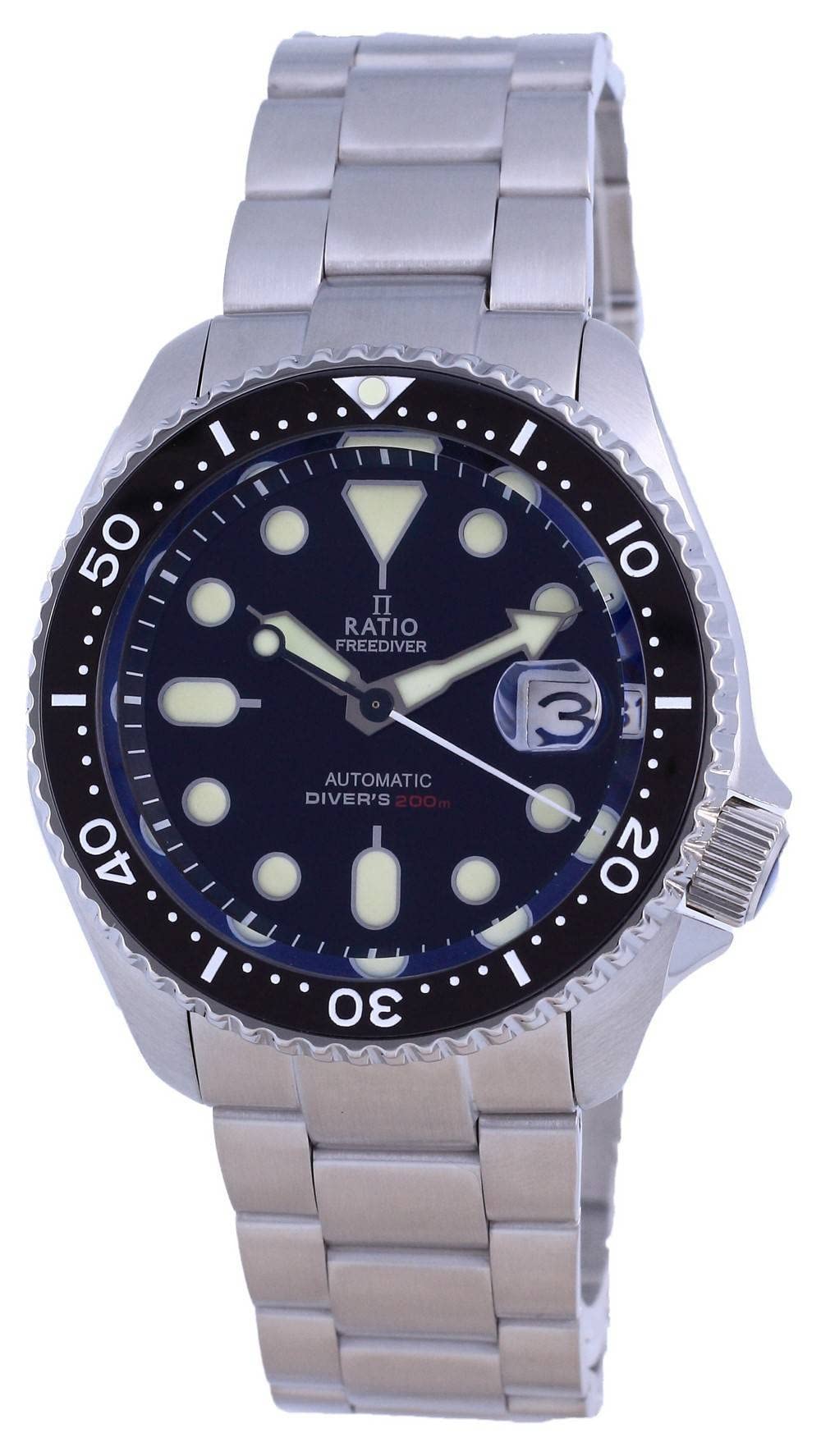 Foto 2 pulgar | Reloj De Buceo Ratio Freediver Rtb200 Automático 200 M Para Hombre, Negro - Venta Internacional.