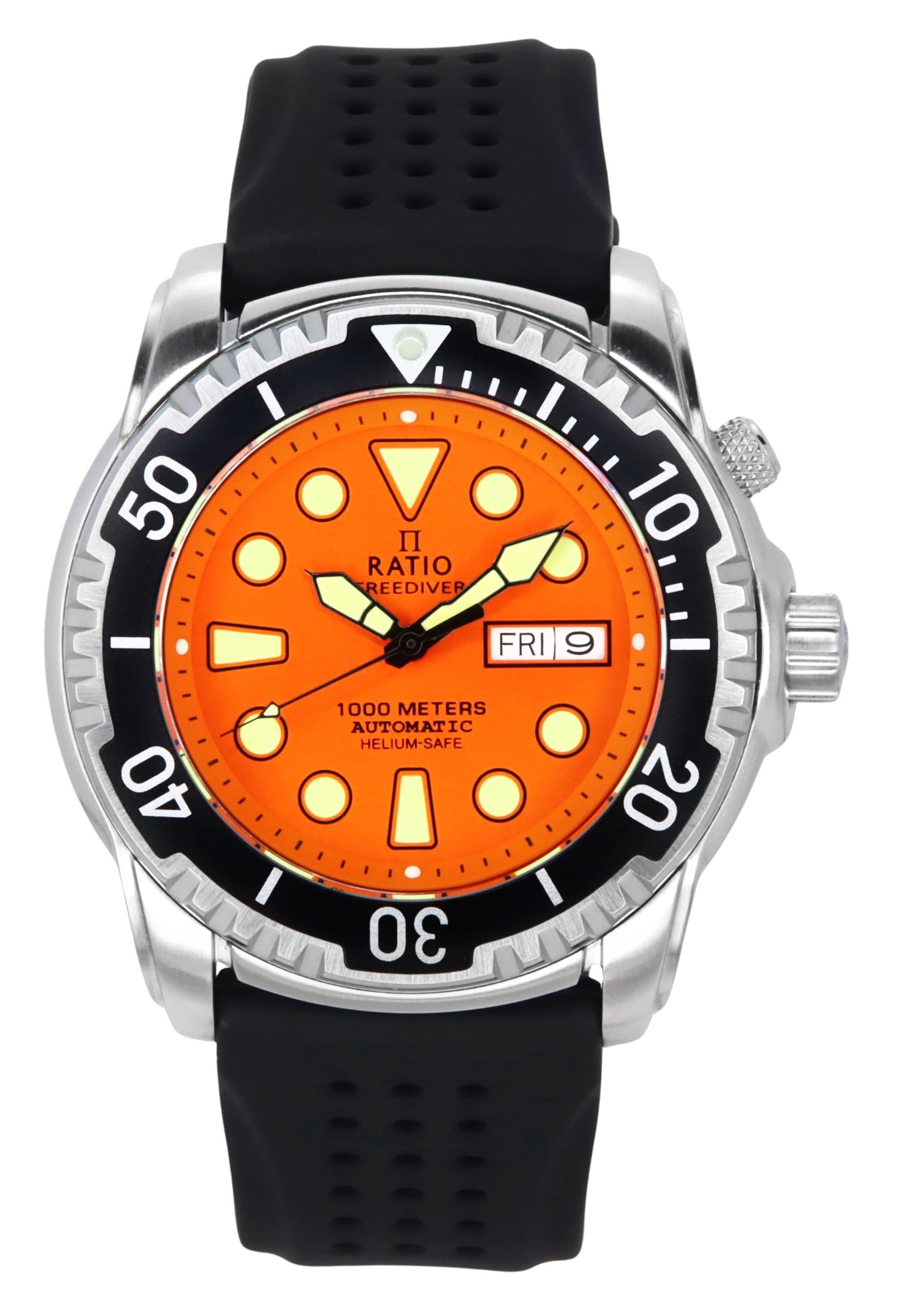 Foto 2 pulgar | Reloj De Buceo Ratio Freediver Helium-safe 1000m Para Hombre, Color Naranja - Venta Internacional.