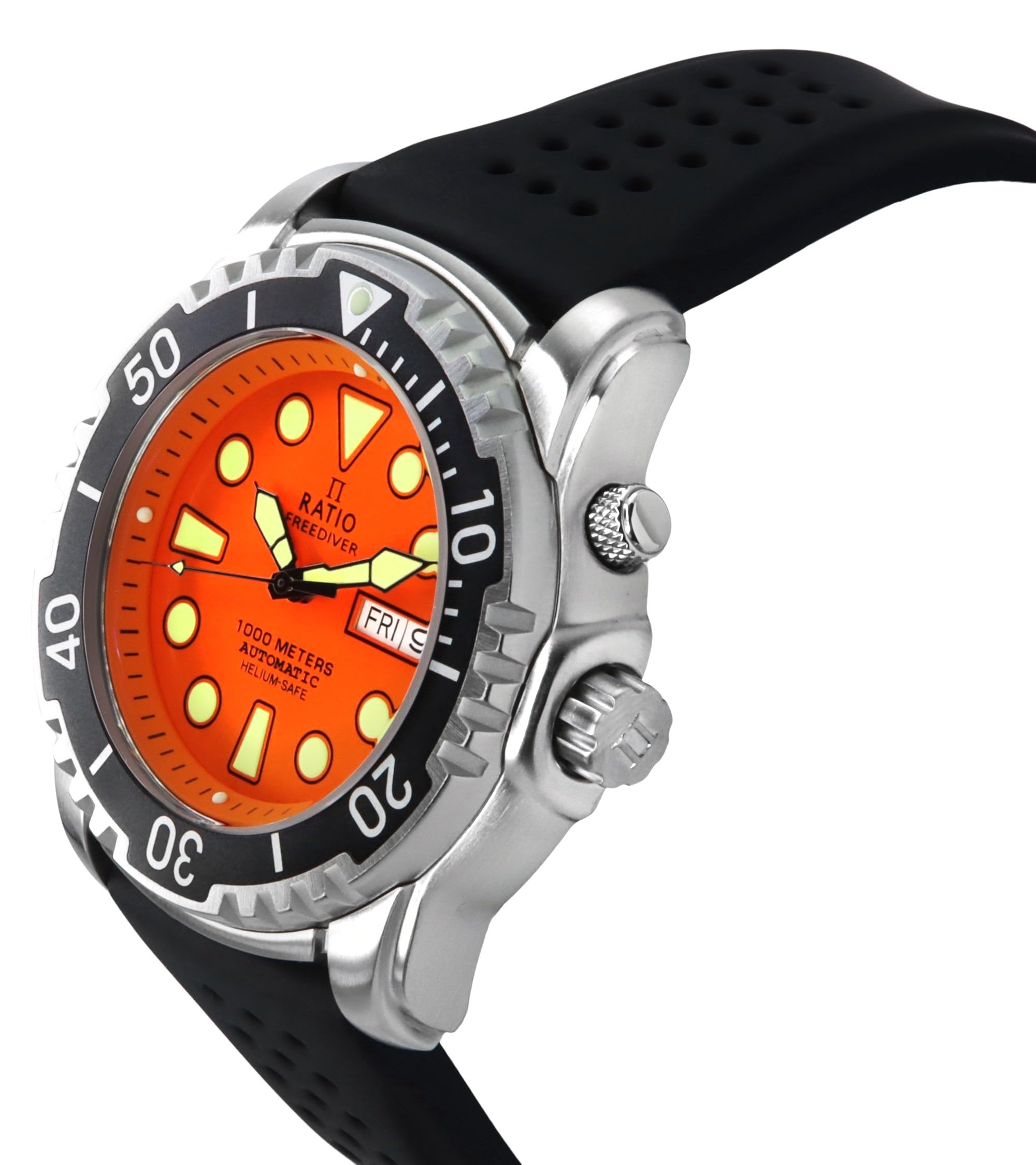 Foto 3 pulgar | Reloj De Buceo Ratio Freediver Helium-safe 1000m Para Hombre, Color Naranja - Venta Internacional.