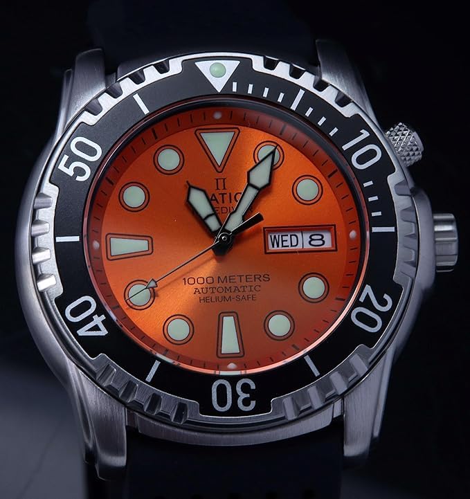 Foto 6 pulgar | Reloj De Buceo Ratio Freediver Helium-safe 1000m Para Hombre, Color Naranja - Venta Internacional.