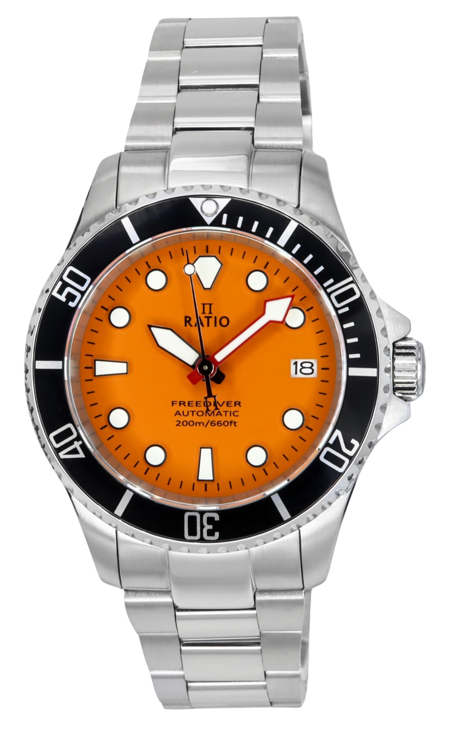 Foto 2 pulgar | Reloj Diver Ratio Freediver Con Cristal De Zafiro Resistente Al Agua Hasta 200 M - Venta Internacional.