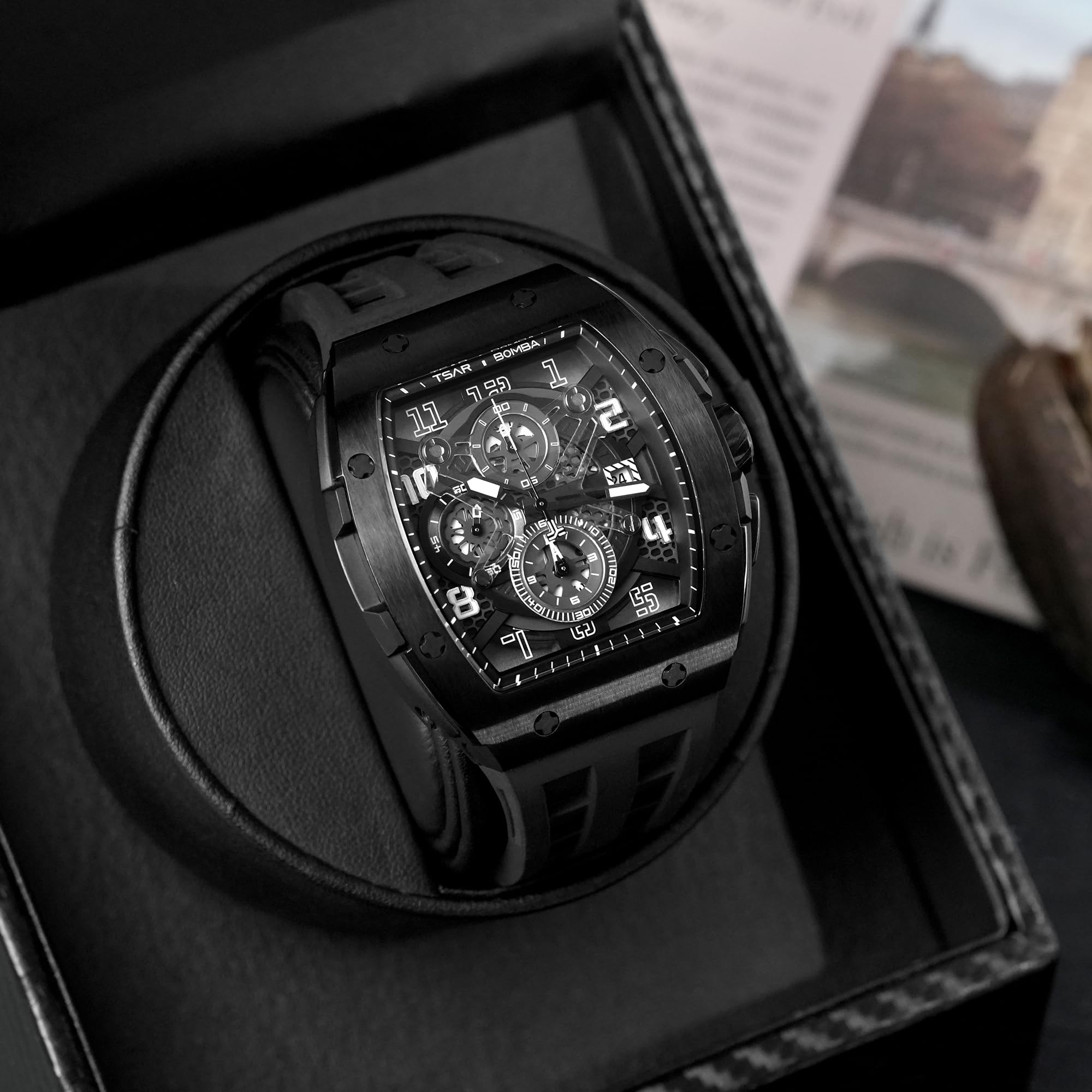 Foto 6 pulgar | Reloj Tsar Bomba Tonneau Luxury Waterproof 50 M Para Hombre - Venta Internacional.