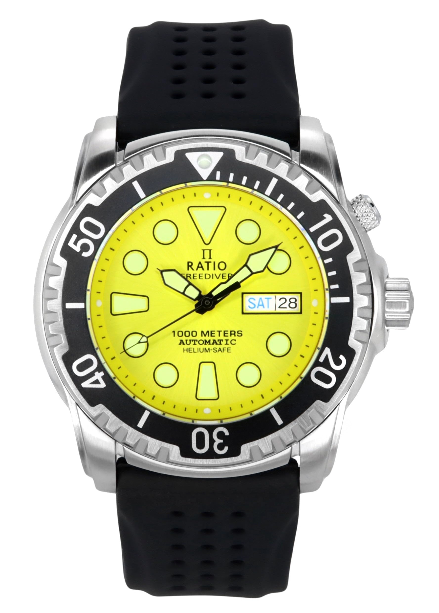 Foto 2 pulgar | Reloj De Buceo Ratio Freediver Helium-safe 1000m Para Hombre, Color Amarillo - Venta Internacional.
