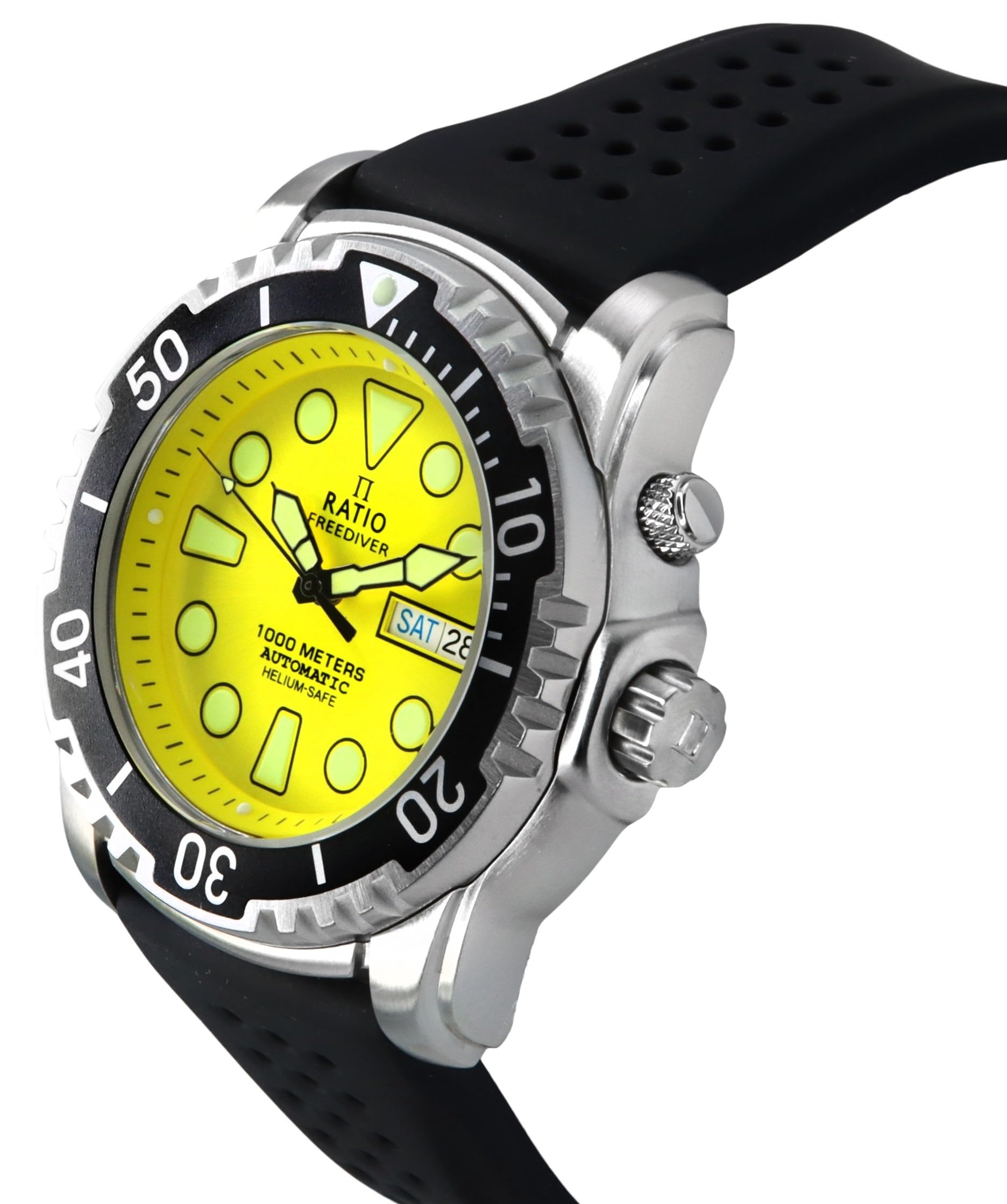 Foto 3 pulgar | Reloj De Buceo Ratio Freediver Helium-safe 1000m Para Hombre, Color Amarillo - Venta Internacional.