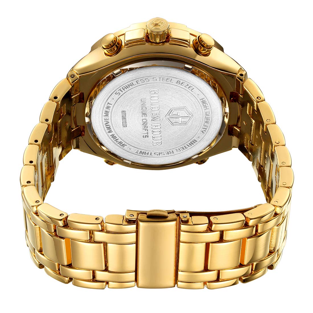 Foto 7 pulgar | Reloj Golden Hour De Lujo Analógico Digital De Acero Inoxidable Para Hombre - Venta Internacional.