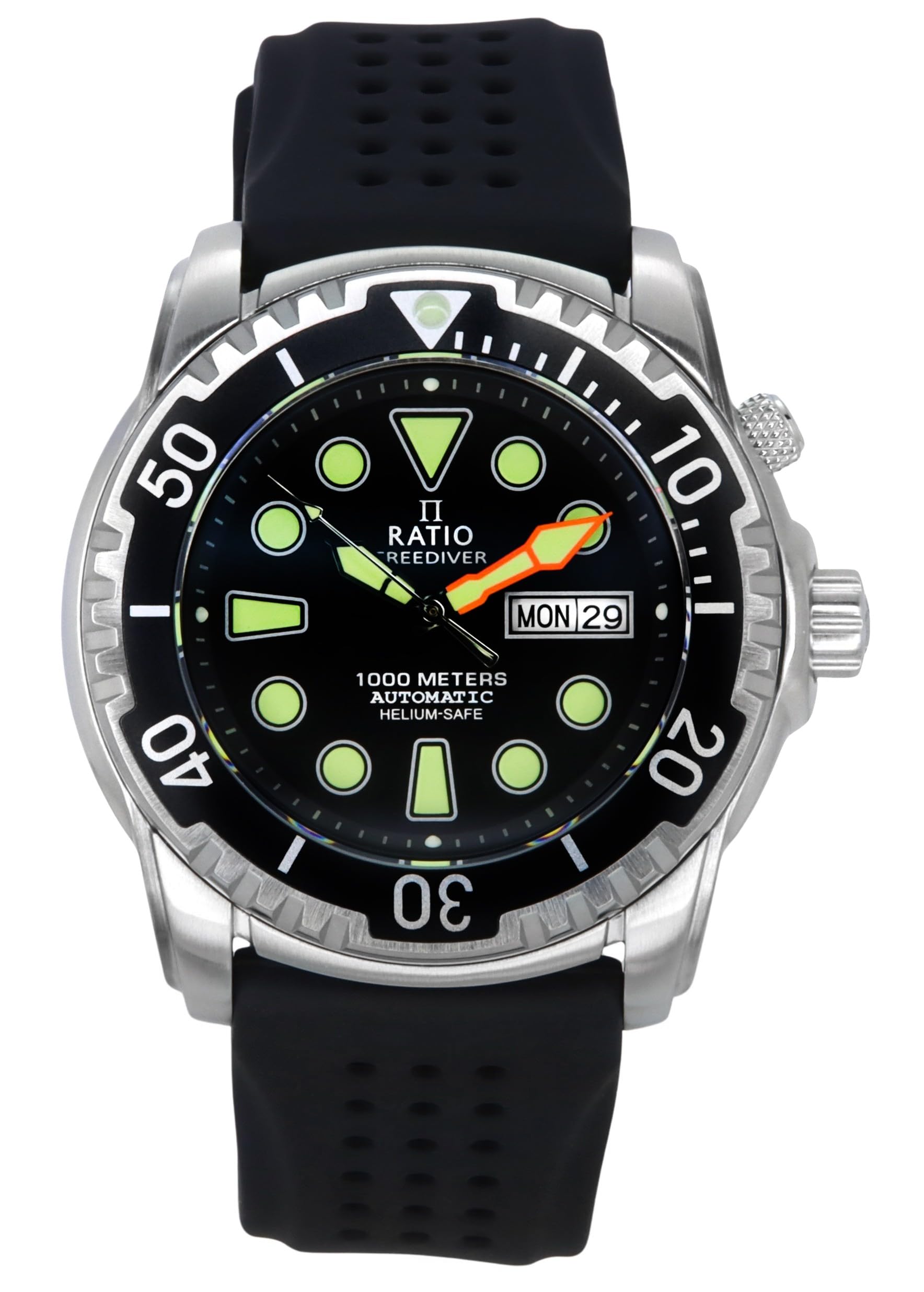 Foto 2 pulgar | Reloj De Buceo Ratio Freediver Helium-safe 1000m Para Hombre, Color Negro - Venta Internacional.
