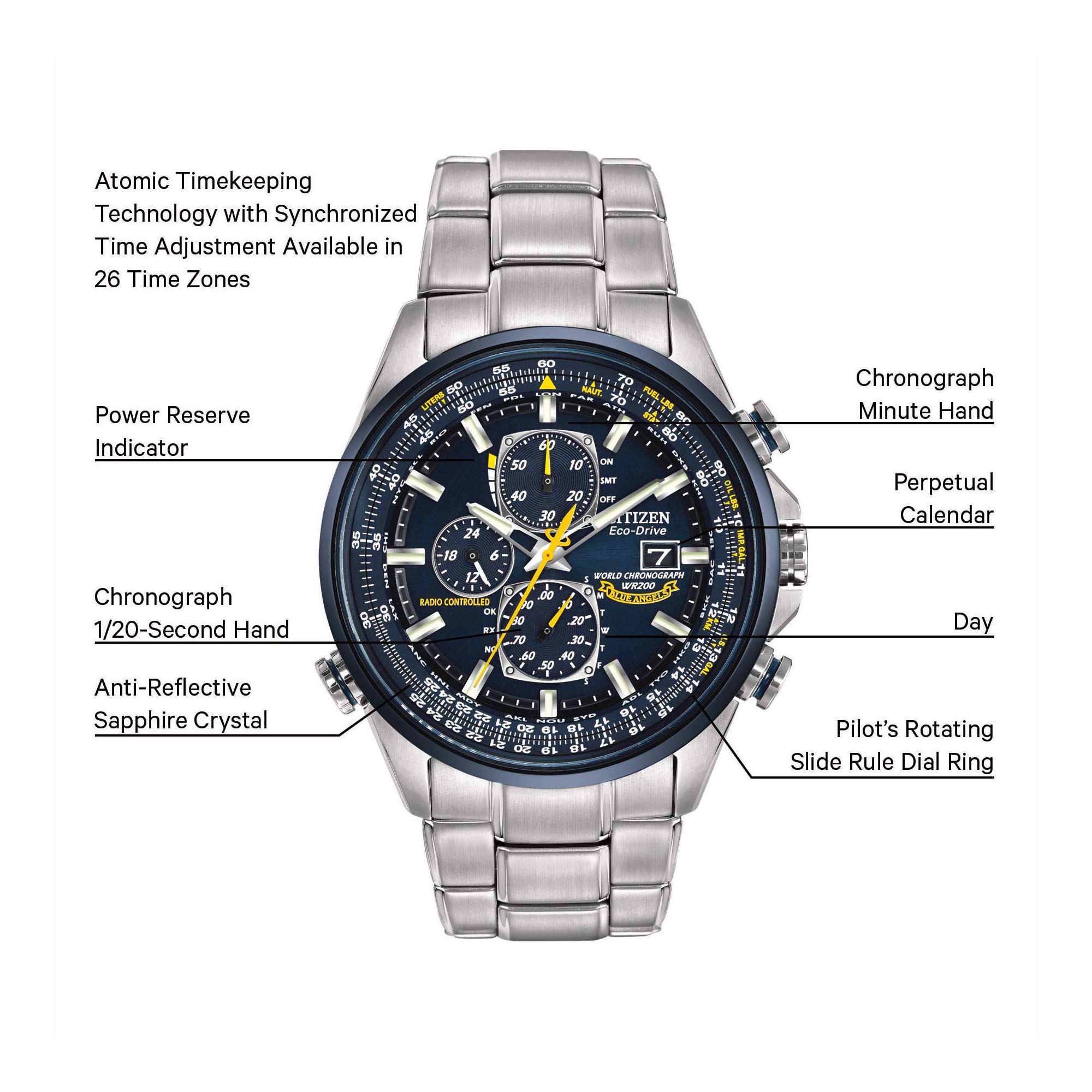 Foto 6 pulgar | Reloj Citizen Eco-drive At8020-54l Sport Luxury Para Hombre - Venta Internacional.