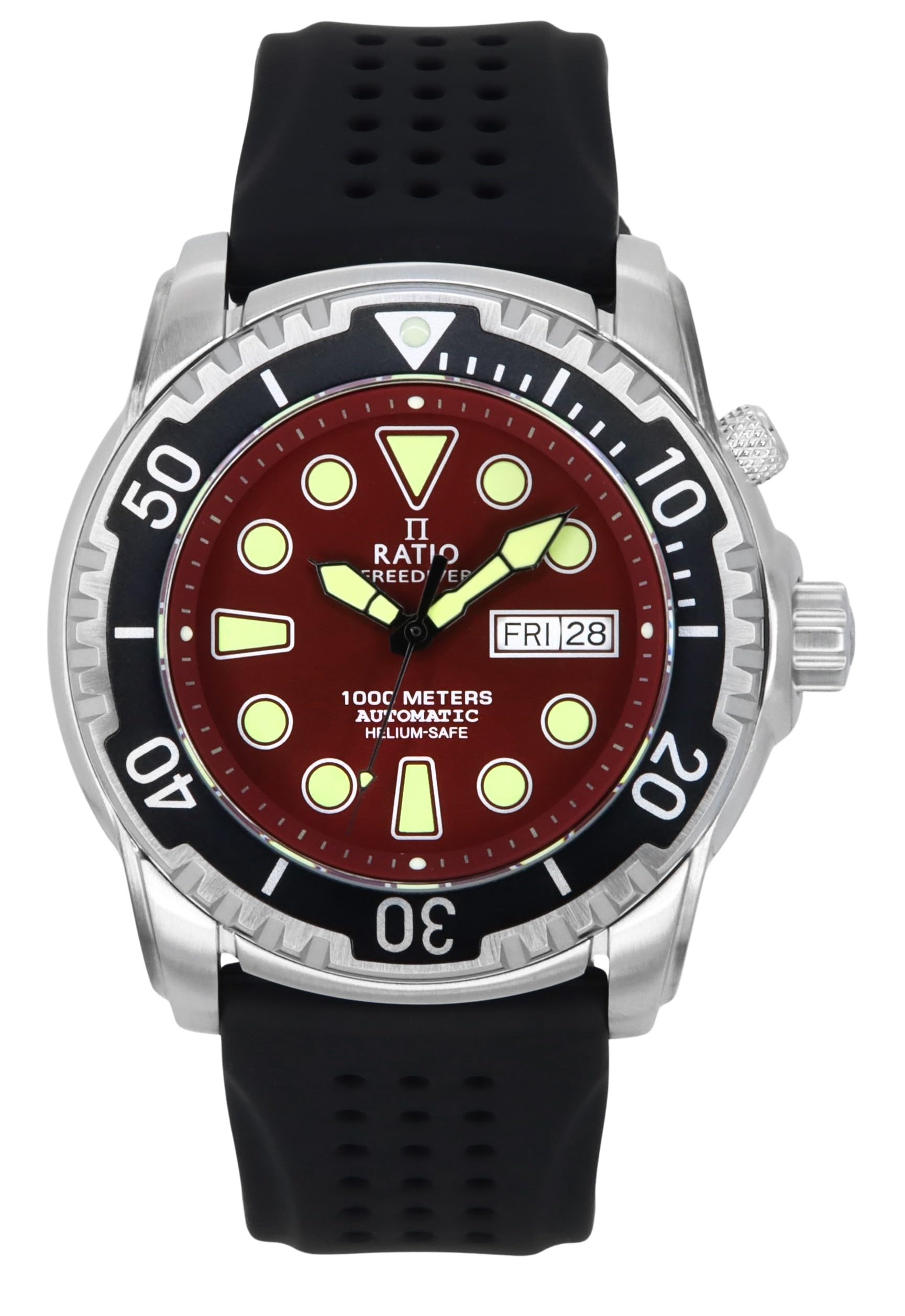 Foto 1 | Reloj De Buceo Ratio Freediver Helium-safe 1000m Para Hombre Rojo - Venta Internacional.