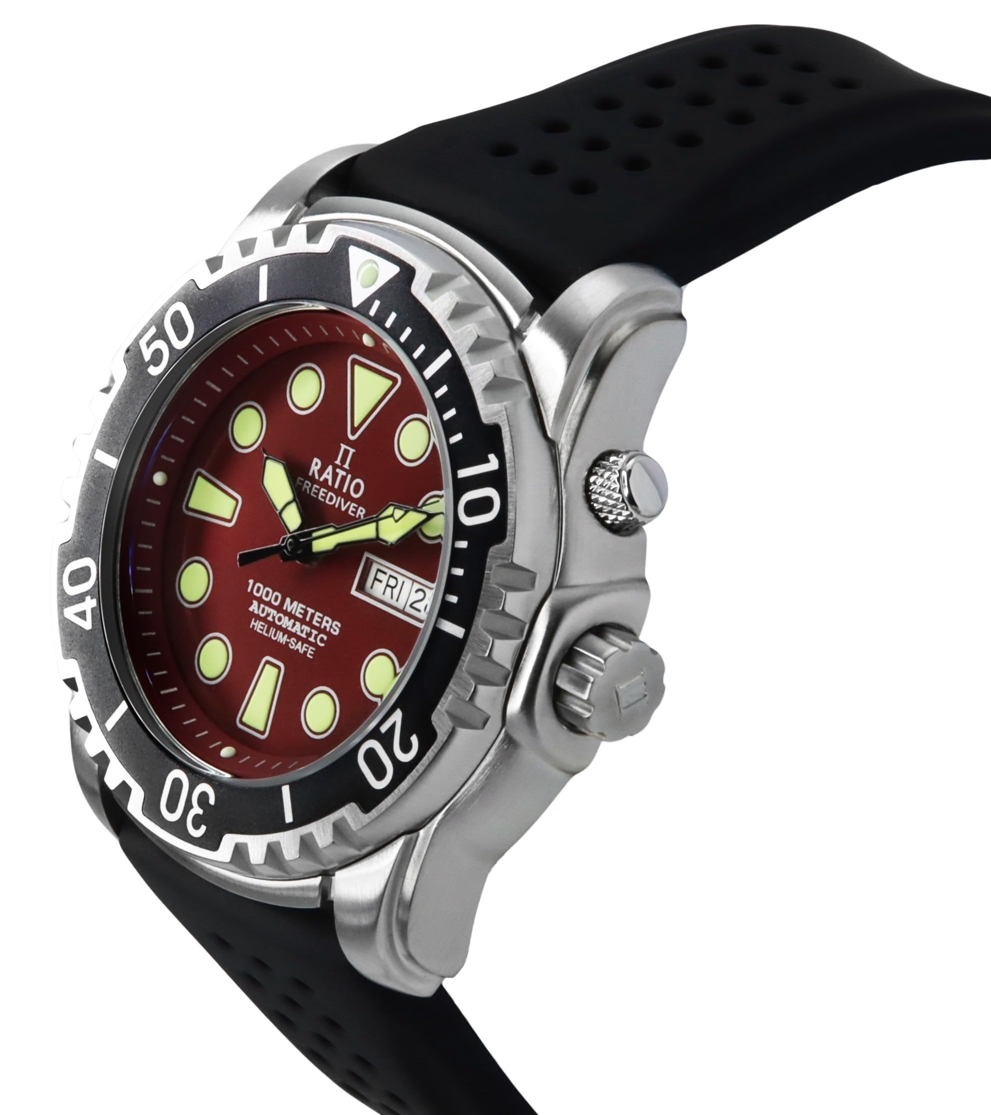 Foto 3 pulgar | Reloj De Buceo Ratio Freediver Helium-safe 1000m Para Hombre Rojo - Venta Internacional.