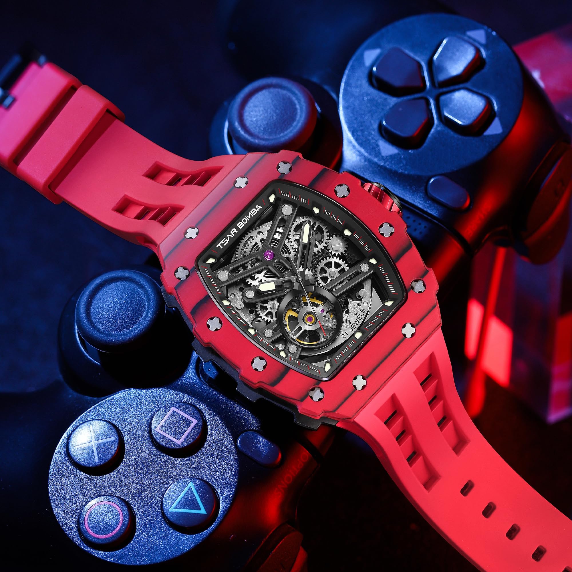 Foto 4 | Reloj Tsar Bomba Rojo para Hombre-Venta Internacional