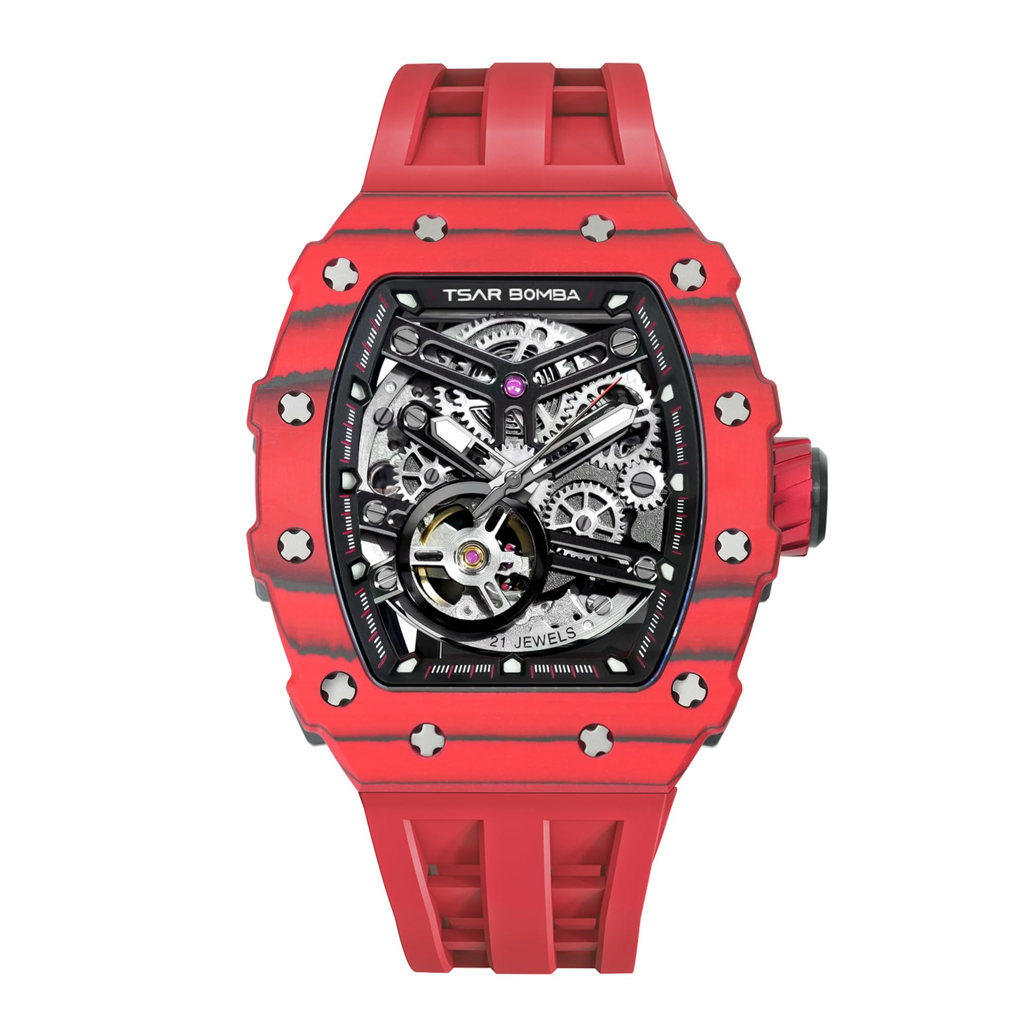 Foto 7 | Reloj Tsar Bomba Rojo para Hombre-Venta Internacional