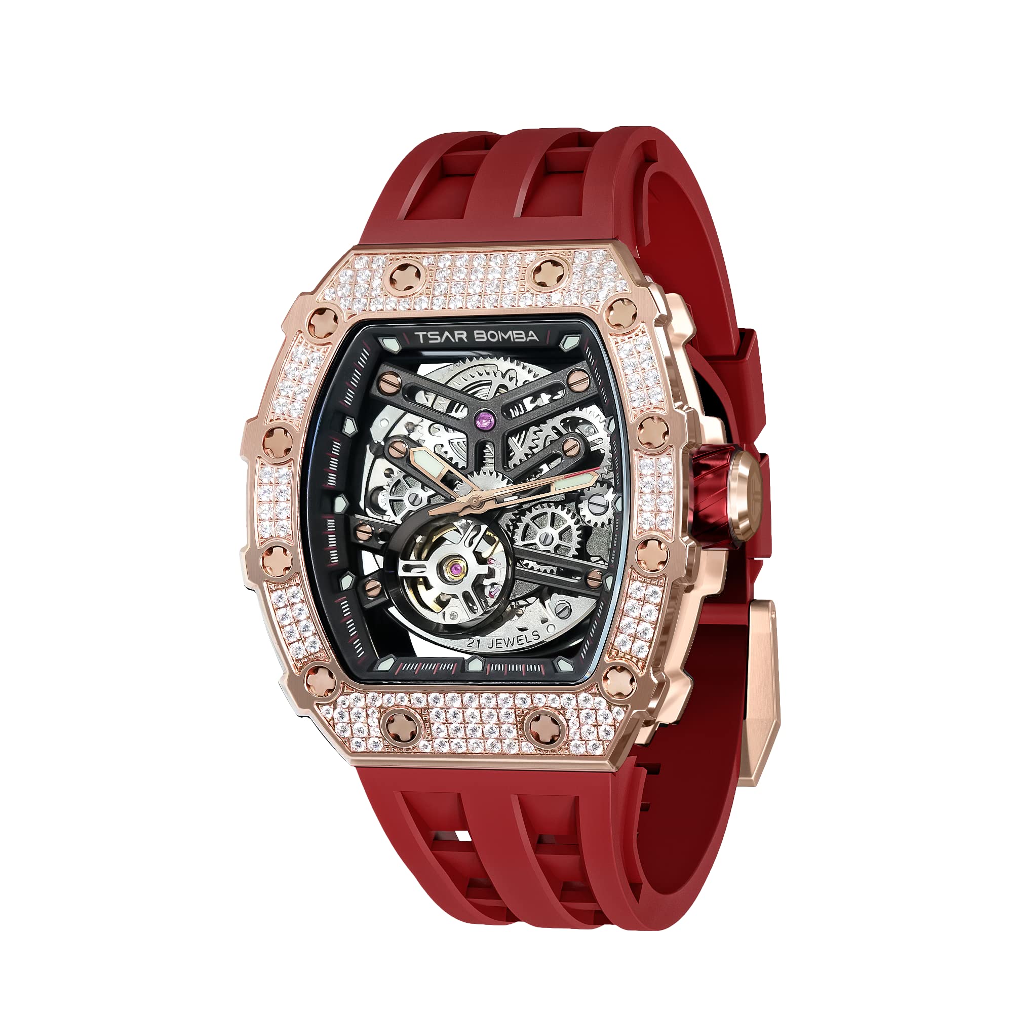 Foto 2 pulgar | Reloj Tsar Bomba Luxury Automatic Skeleton Tonneau para Hombre - Venta Internacional