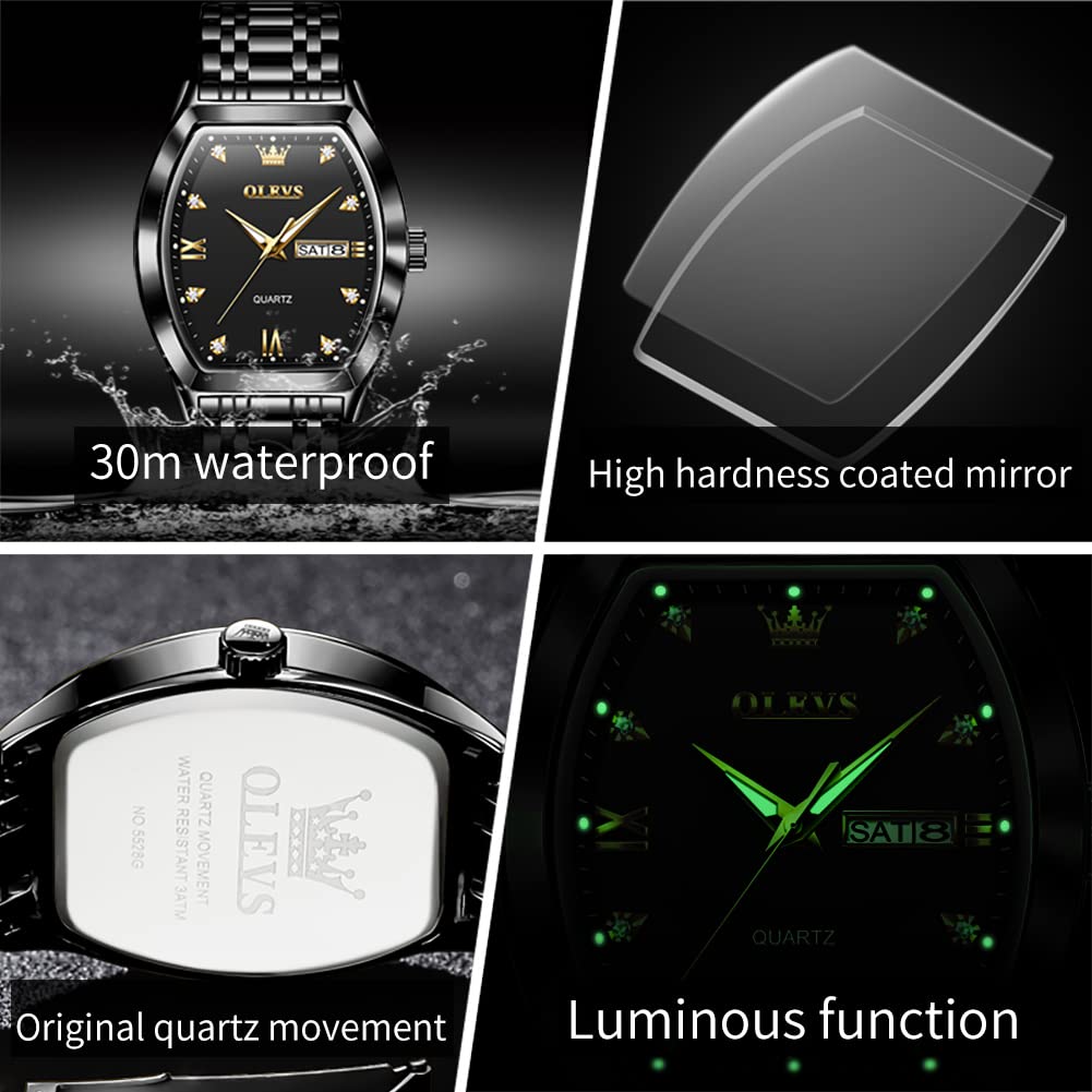 Foto 5 pulgar | Reloj Olevs Business Dress Diamond Quartz Impermeable Para Hombre - Venta Internacional.