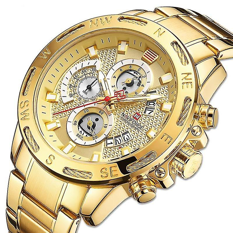 Reloj Despertador Huoguo Para Hombre  Deportivo  Impermeable  Dorado - Venta Internacional.