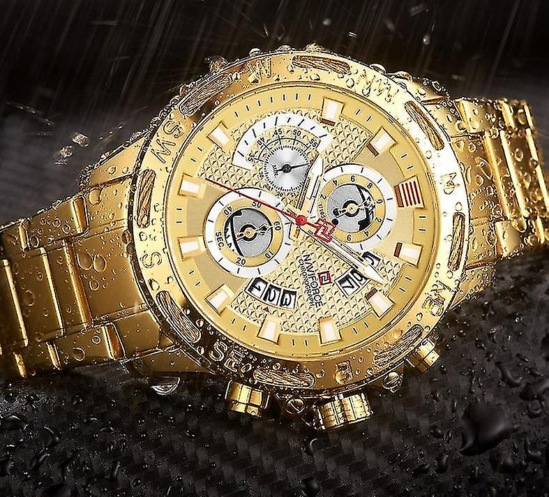 Foto 3 pulgar | Reloj Despertador Huoguo Para Hombre  Deportivo  Impermeable  Dorado - Venta Internacional.