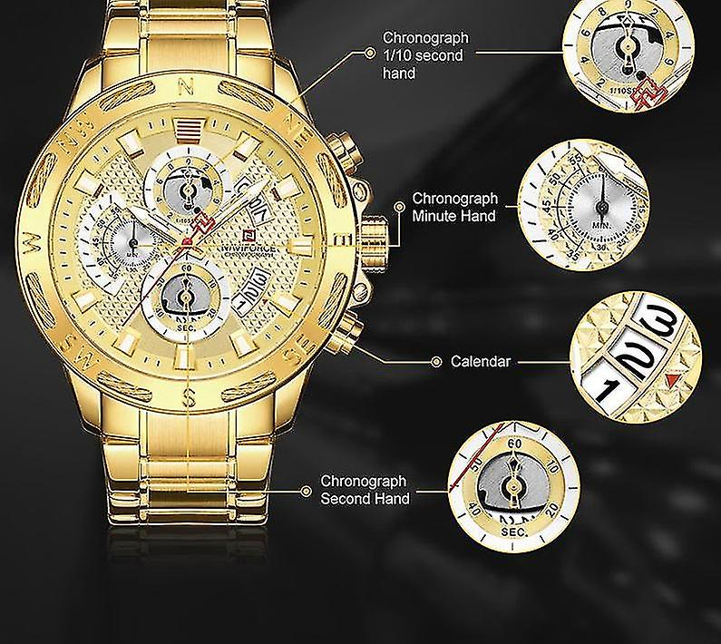 Foto 5 pulgar | Reloj Despertador Huoguo Para Hombre  Deportivo  Impermeable  Dorado - Venta Internacional.