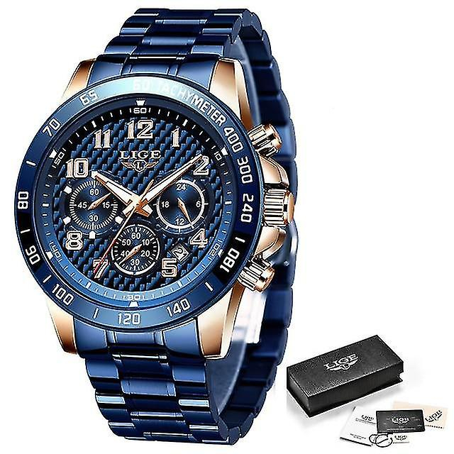 Reloj De Pulsera Huoguo Alarm Clocks Chronograph Para Hombre Con Correa Azul - Venta Internacional.