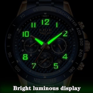 Foto 4 | Reloj De Pulsera Huoguo Alarm Clocks Chronograph Para Hombre Con Correa Azul - Venta Internacional.