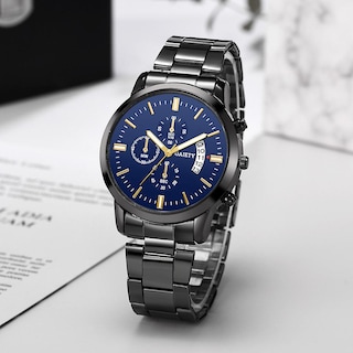 Foto 2 | Reloj Huoguo Calendario De Acero Inoxidable De Lujo Para Hombre De 40 Mm - Venta Internacional.