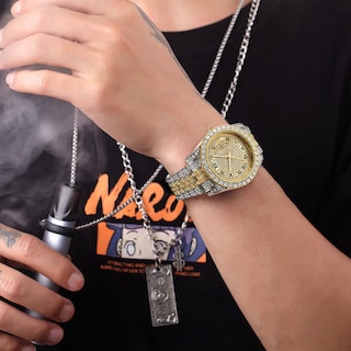 Foto 4 | Reloj Hunruy Hip Hop Iced-out Bling Diamond Luxury Para Hombre - Venta Internacional.