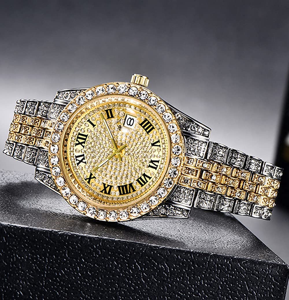 Foto 6 | Reloj Hunruy Hip Hop Iced-out Bling Diamond Luxury Para Hombre - Venta Internacional.