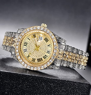 Foto 6 | Reloj Hunruy Hip Hop Iced-out Bling Diamond Luxury Para Hombre - Venta Internacional.