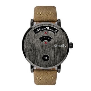 Foto 1 | Reloj Simplify The 7000 Con Correa De Piel Color Marrón Grisáceo Para Hombre - Venta Internacional.