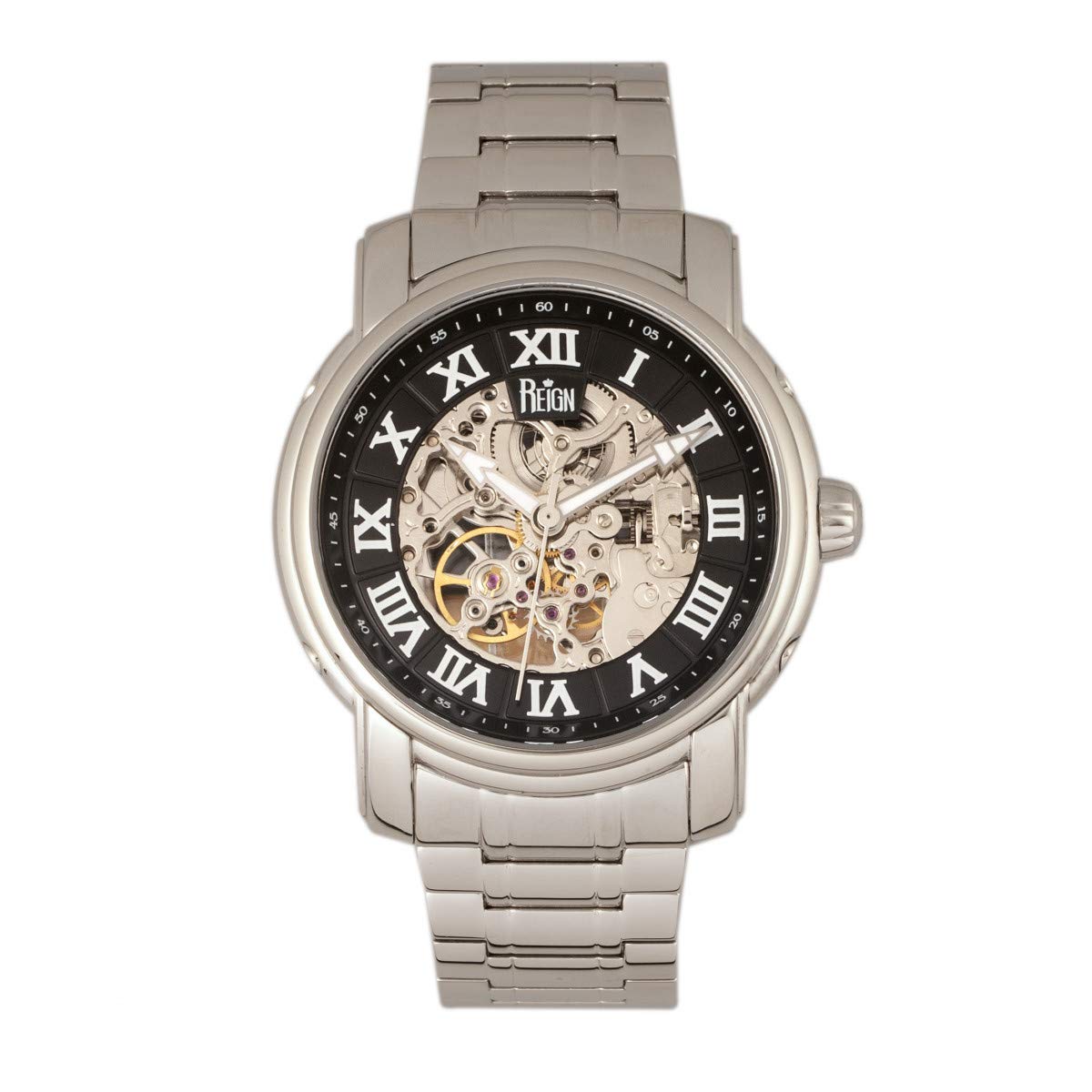 Foto 1 | Reloj Reign Kahn Con Esfera Automática Tipo Esqueleto De 45 Mm  Color Negro - Venta Internacional.