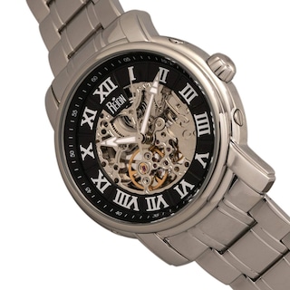 Foto 3 | Reloj Reign Kahn Con Esfera Automática Tipo Esqueleto De 45 Mm Color Negro - Venta Internacional.