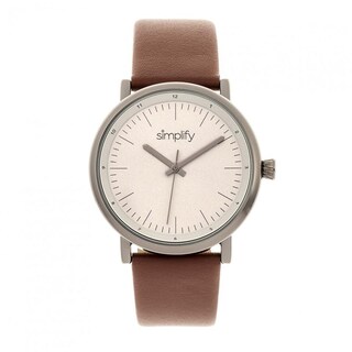 Foto 1 | Reloj Simplify The 6200 Con Correa De Piel Gris/marrón Para Hombre - Venta Internacional.