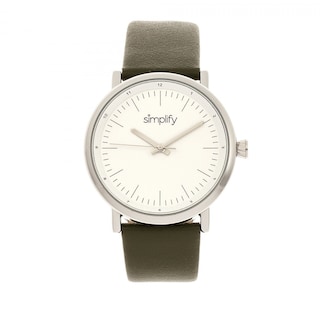 Foto 2 | Reloj Simplify The 6200 Con Correa De Piel Gris/marrón Para Hombre - Venta Internacional.