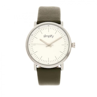 Foto 7 | Reloj Simplify The 6200 Con Correa De Piel Gris/marrón Para Hombre - Venta Internacional.