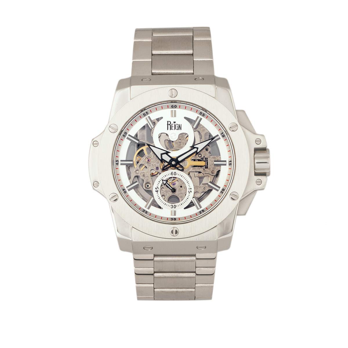 Reloj Reign Commodus Automatic Skeleton Silver Para Hombre - Venta Internacional.