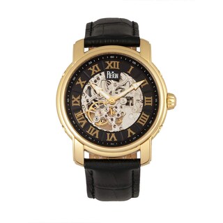 Foto 1 | Reloj Reign Kahn Con Esfera Automática Tipo Esqueleto Y Correa Negra De Piel - Venta Internacional.