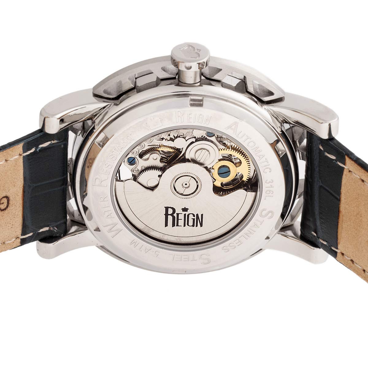 Foto 4 | Reloj Reign Stavros Automatic Para Hombre  Caja Plateada De 44 Mm - Venta Internacional.