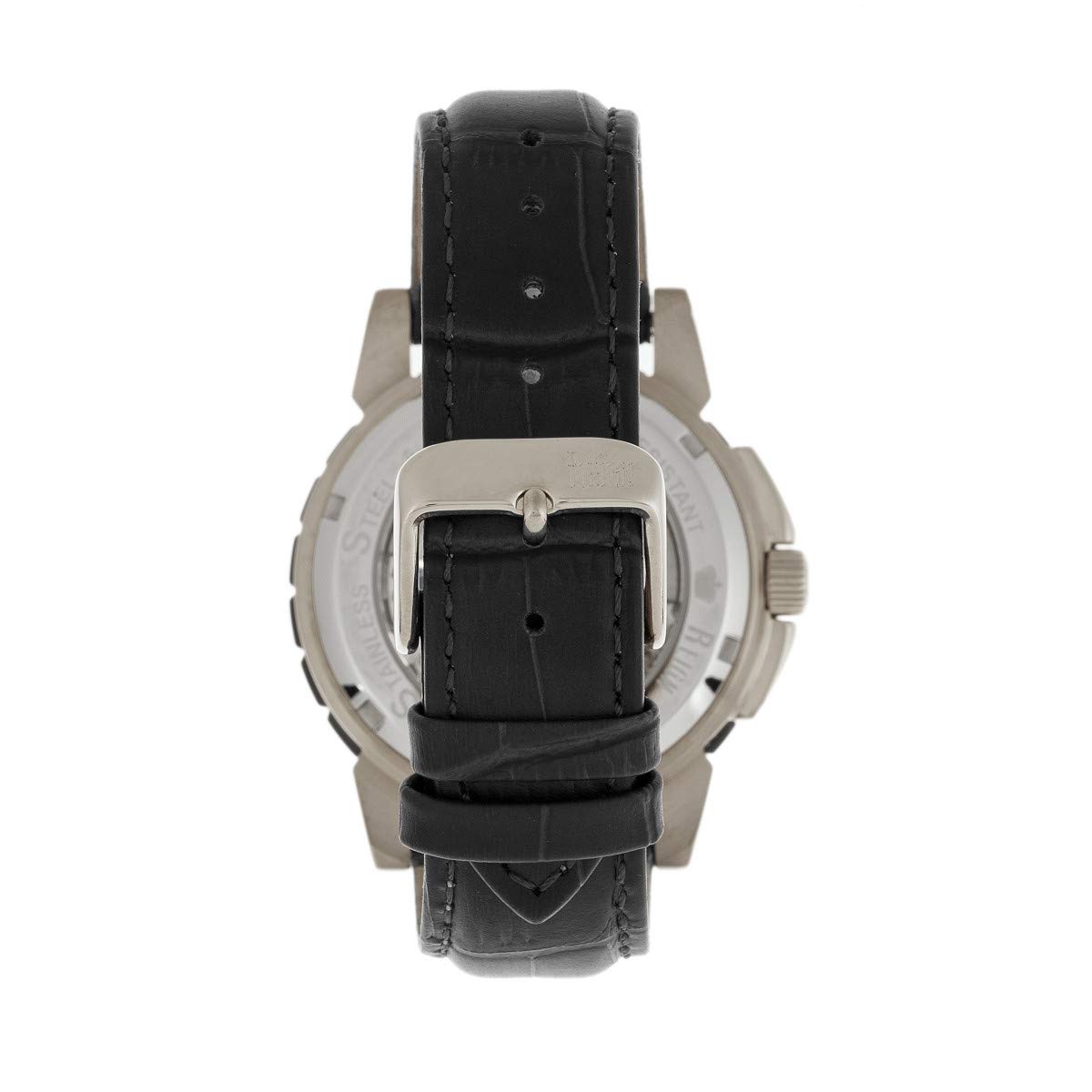 Foto 3 pulgar | Reloj Reign Philippe Automatic Skeleton En Piel Plateada - Venta Internacional.