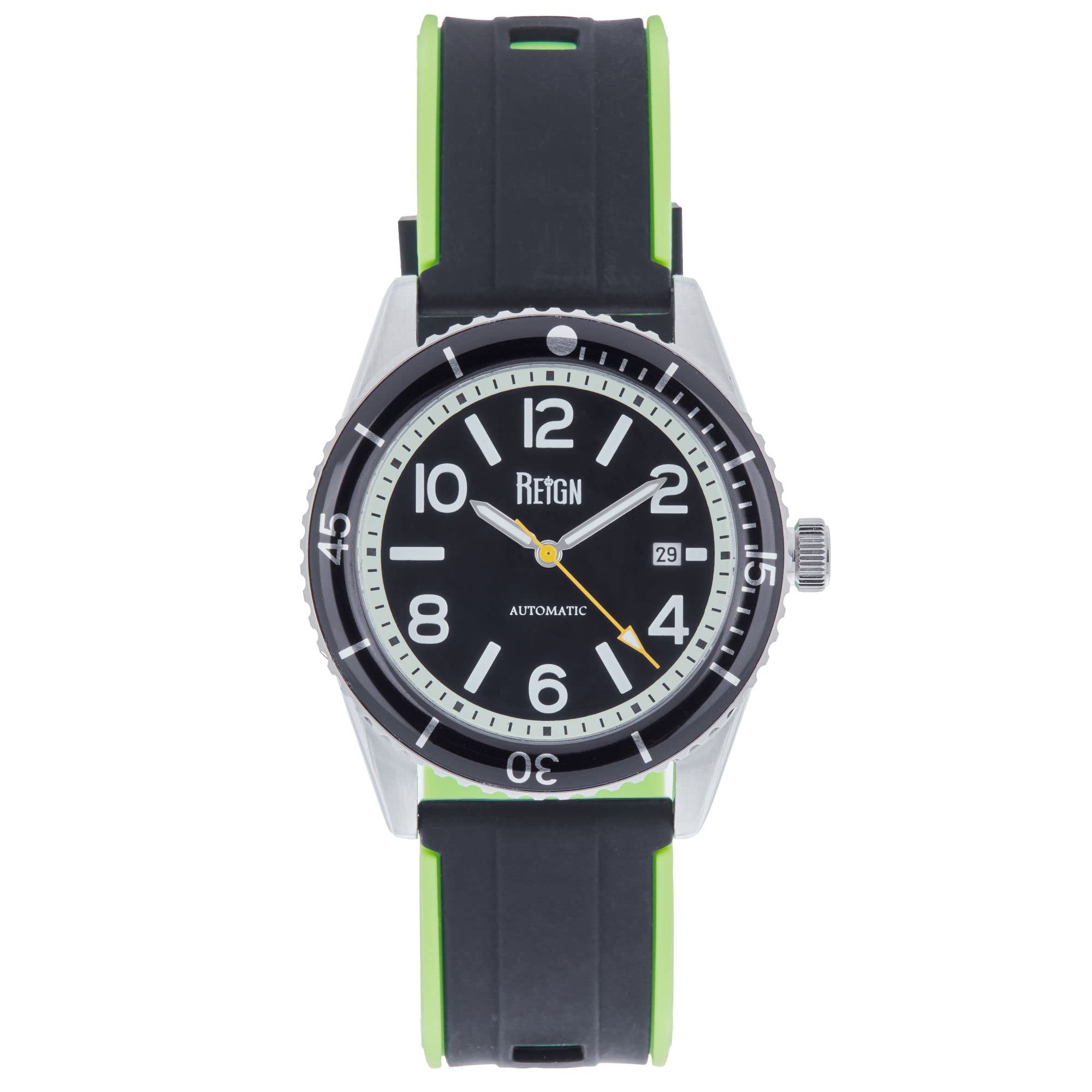Foto 2 pulgar | Reloj Reign Gage Automatic Con Caja De 42 Mm Y Fecha  10 Atm  Plateado/negro - Venta Internacional.