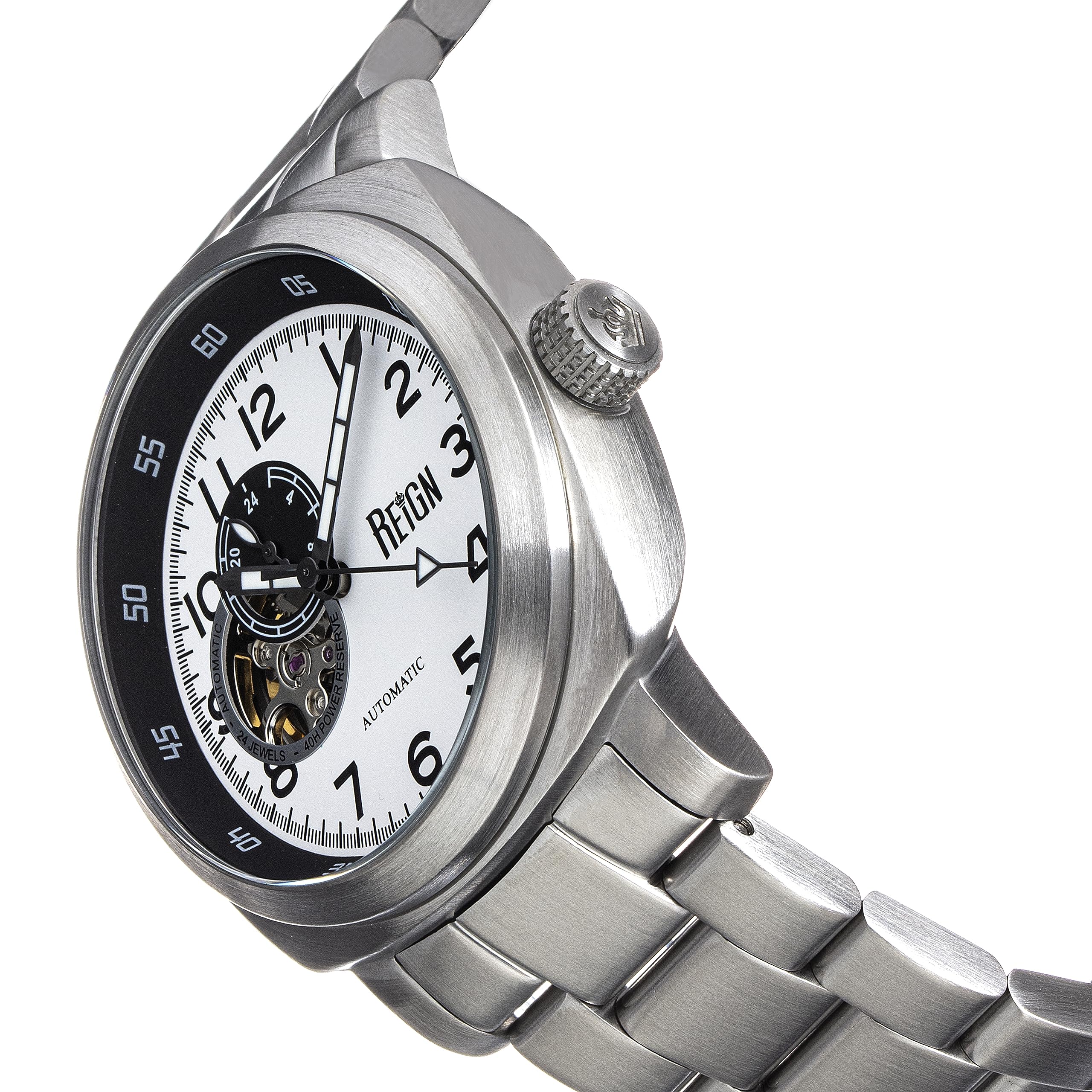 Foto 4 pulgar | Pulsera Semi-esqueleto Watch Reign Impaler Blanco/plateado - Venta Internacional.