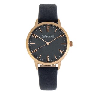 Foto 1 | Reloj Sophie And Freda Vancouver Con Correa De Cuero - Azul - Venta Internacional.