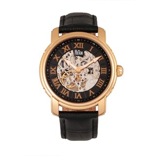 Foto 1 | Reloj Reign Kahn Para Hombre Con Correa Negra Y Caja De Oro Rosa - Venta Internacional.