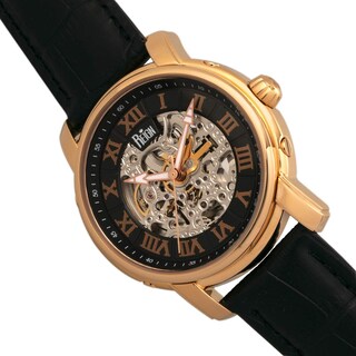 Foto 3 | Reloj Reign Kahn Para Hombre Con Correa Negra Y Caja De Oro Rosa - Venta Internacional.