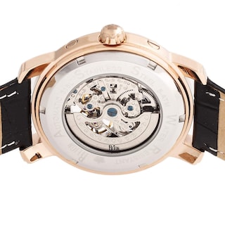 Foto 4 | Reloj Reign Kahn Para Hombre Con Correa Negra Y Caja De Oro Rosa - Venta Internacional.