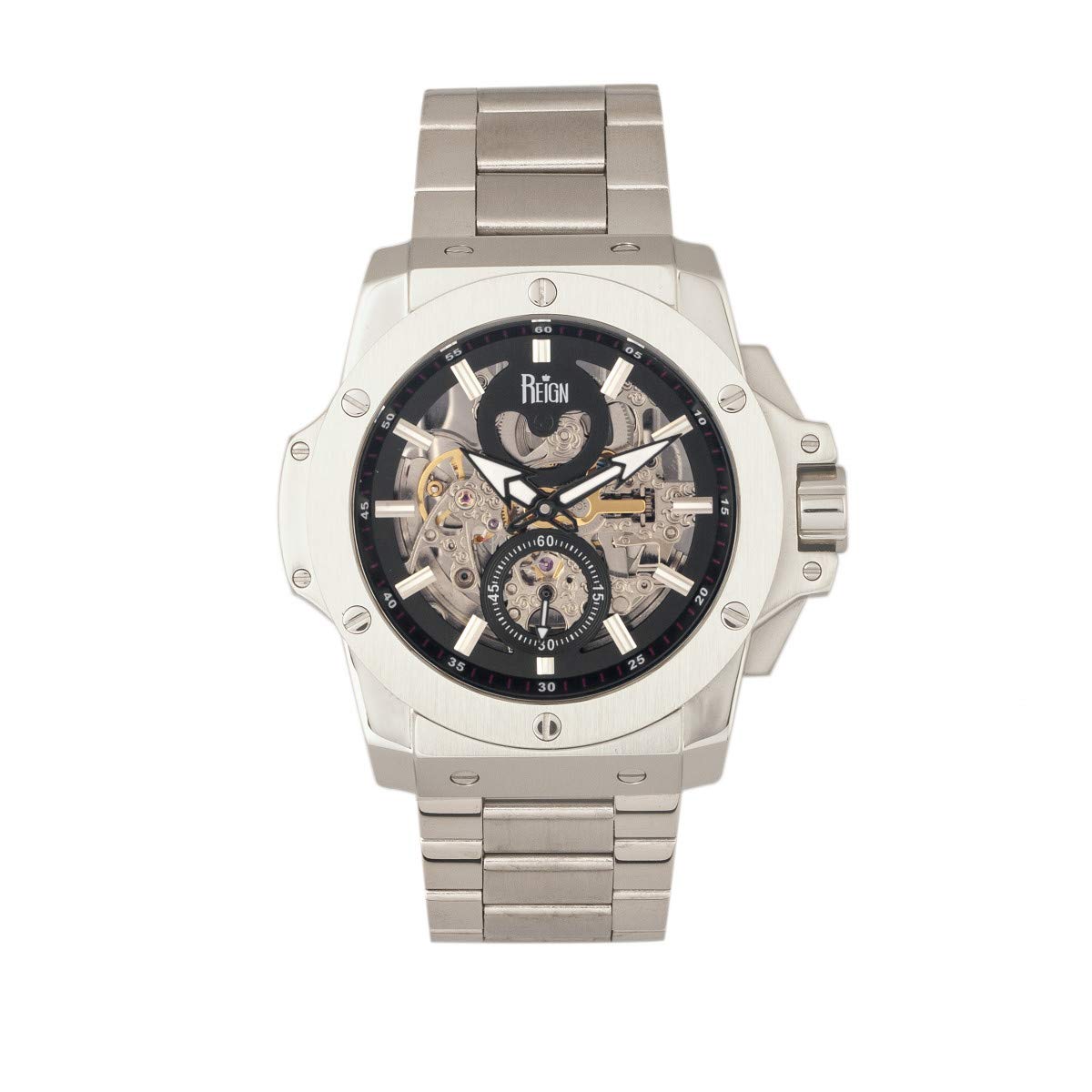 Reloj Reign Commodus Automatic Skeleton Plateado/negro - Venta Internacional.
