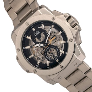 Foto 2 | Reloj Reign Commodus Automatic Skeleton Plateado/negro - Venta Internacional.