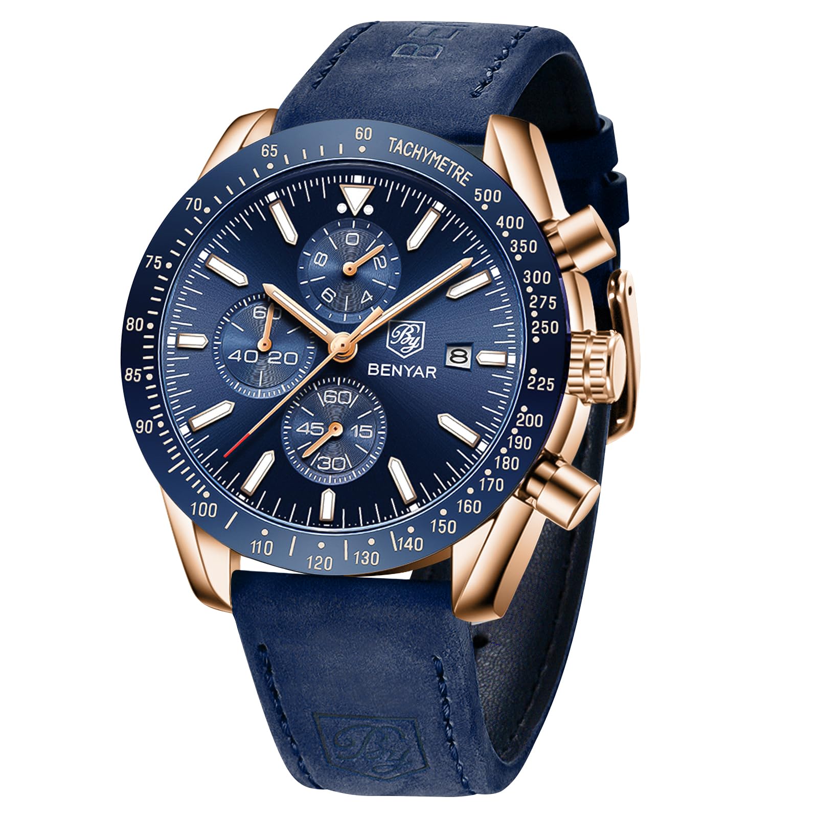Foto 1 | Reloj By Benyar Cronógrafo De Cuarzo Analógico De 45 Mm Para Hombre - Venta Internacional.