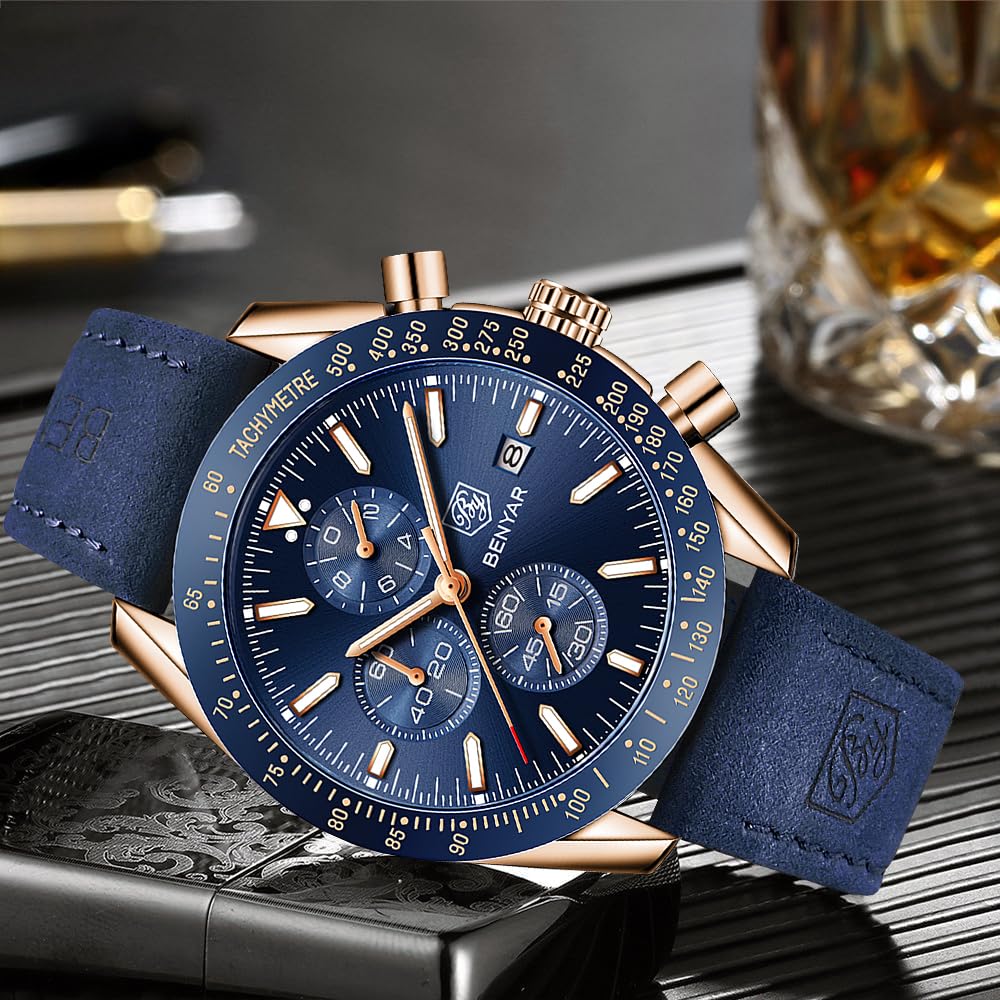 Foto 3 | Reloj By Benyar Cronógrafo De Cuarzo Analógico De 45 Mm Para Hombre - Venta Internacional.