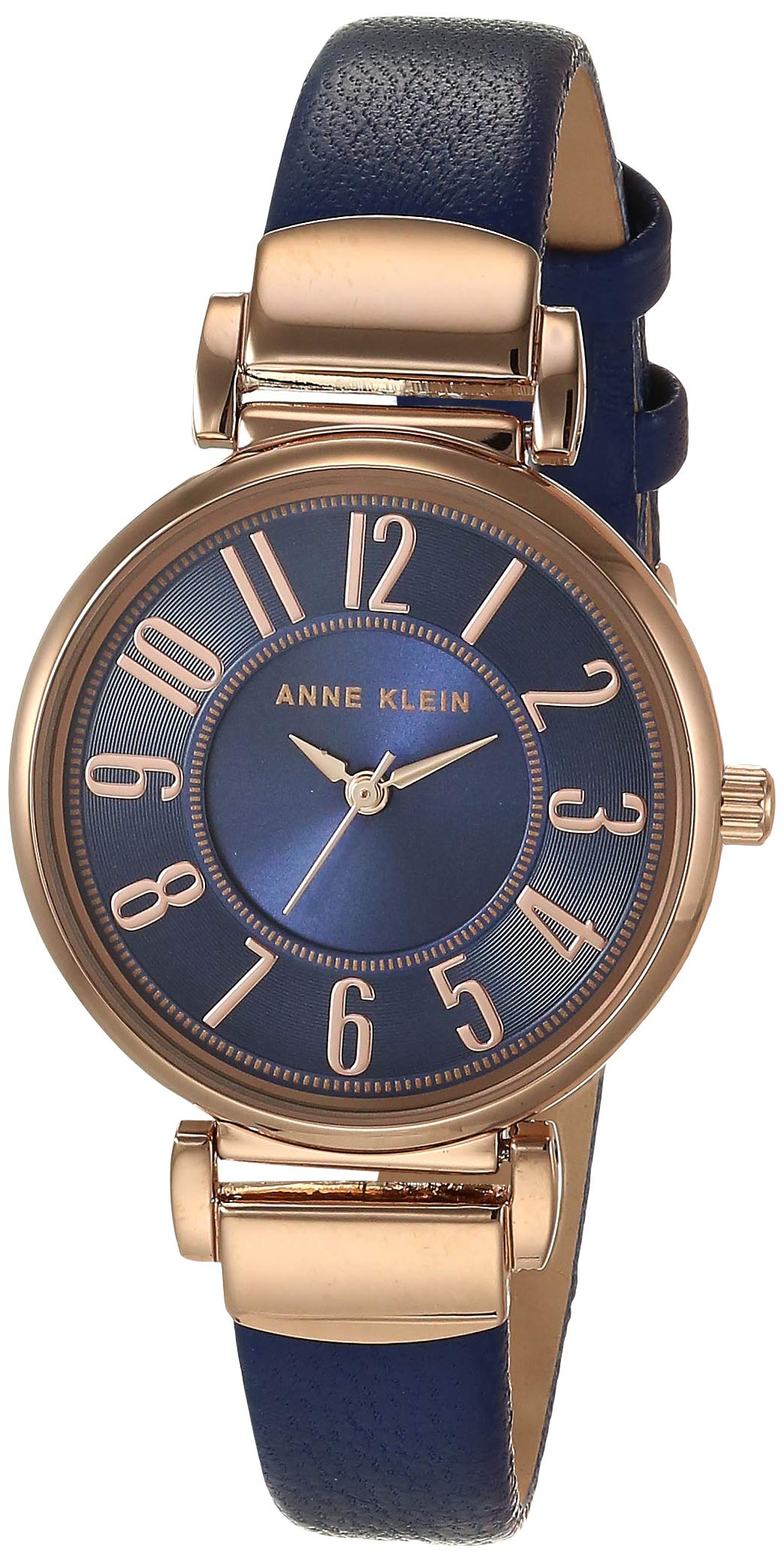 Foto 2 pulgar | Venta Internacional - Reloj Anne Klein con Correa de Piel Azul Marino