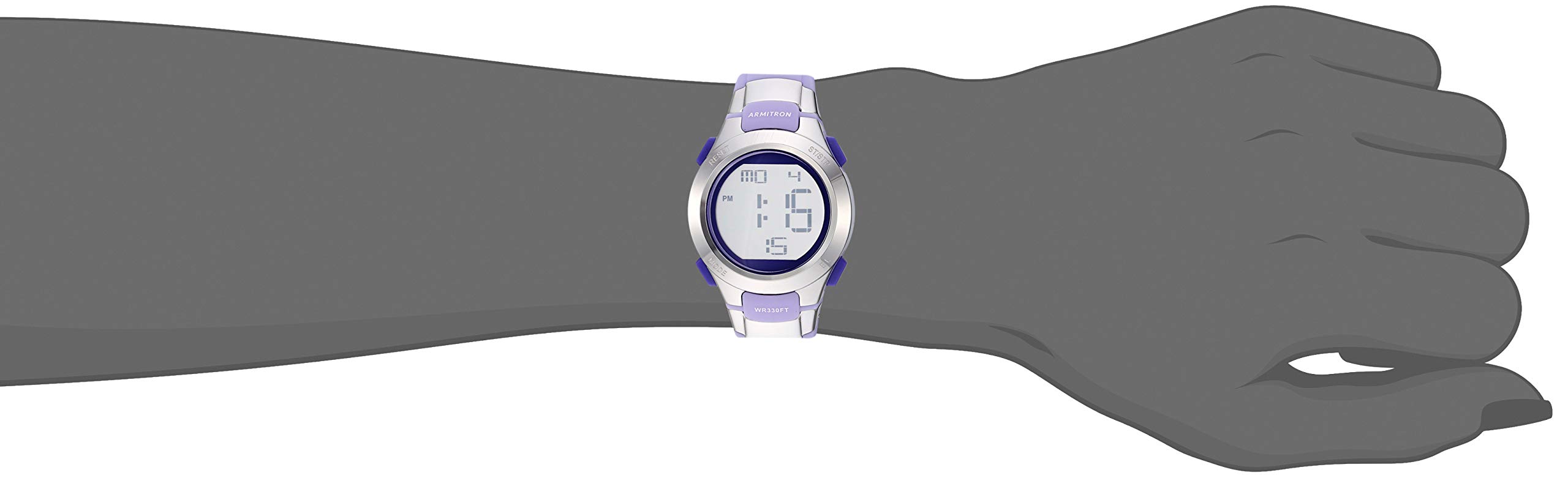 Foto 3 pulgar | Reloj Armitron Sport Chrono Digital Plateado para Mujer - Venta Internacional