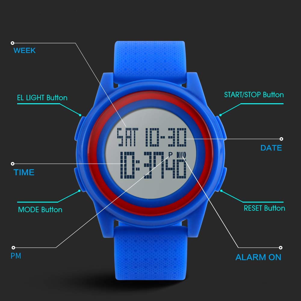 Foto 7 pulgar | Venta Internacional - Reloj Deportivo Alcadan Digital Impermeable Ultrafino Para Hombre